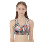 Cottagecore Sports Bra with Border