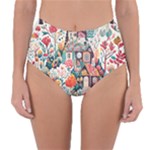 Cottagecore Reversible High-Waist Bikini Bottoms