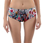 Cottagecore Reversible Mid-Waist Bikini Bottoms