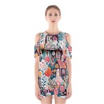 Cottagecore Shoulder Cutout One Piece Dress