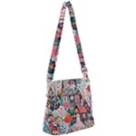 Cottagecore Zipper Messenger Bag