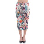 Cottagecore Midi Pencil Skirt