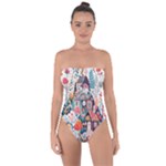 Cottagecore Tie Back One Piece Swimsuit