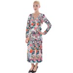 Cottagecore Velvet Maxi Wrap Dress