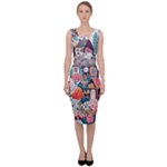 Cottagecore Sleeveless Pencil Dress