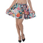 Cottagecore Velvet Skater Skirt