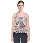 Cottagecore Velvet Spaghetti Strap Top