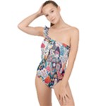 Cottagecore Frilly One Shoulder Swimsuit