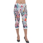 Cottagecore Lightweight Velour Capri Leggings 