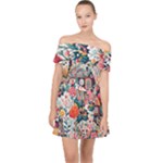 Cottagecore Off Shoulder Chiffon Dress