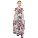 Cottagecore Kids  Short Sleeve Maxi Dress