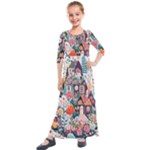 Cottagecore Kids  Quarter Sleeve Maxi Dress
