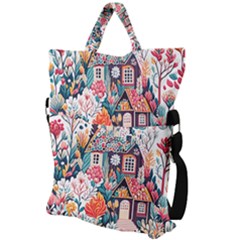 Fold Over Handle Tote Bag 