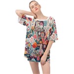 Cottagecore Oversized Chiffon Top