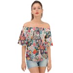 Cottagecore Off Shoulder Short Sleeve Top