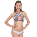 Cottagecore Cross Front Halter Bikini Top