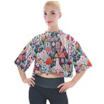 Cottagecore Mock Neck T-Shirt