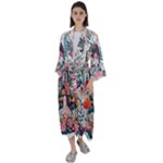 Cottagecore Maxi Satin Kimono