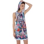 Cottagecore Racer Back Hoodie Dress