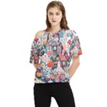 Cottagecore One Shoulder Cut Out T-Shirt