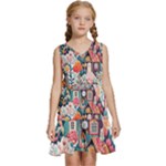 Cottagecore Kids  Sleeveless Tiered Mini Dress