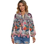 Cottagecore Women s Long Sleeve Button Up Shirt