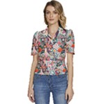 Cottagecore Puffed Short Sleeve Button Up Jacket