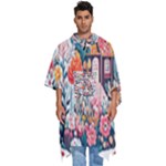 Cottagecore Men s Hooded Rain Ponchos