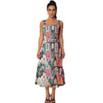 Cottagecore Square Neckline Tiered Midi Dress