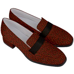 Women s Chunky Heel Loafers 