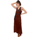 Repeating Patte C4ecc-modified Echo Arab 3 V-Neck Chiffon Maxi Dress