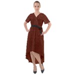 Repeating Patte C4ecc-modified Echo Arab 3 Front Wrap High Low Dress