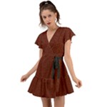 Repeating Patte C4ecc-modified Echo Arab 3 Flutter Sleeve Wrap Dress