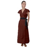 Repeating Patte C4ecc-modified Echo Arab 3 Flutter Sleeve Maxi Dress