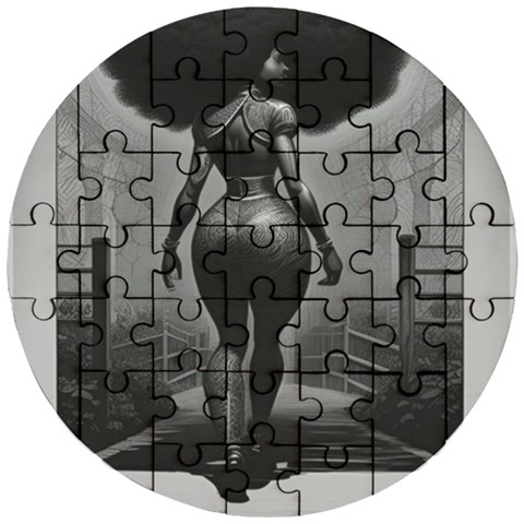 B8905b7a Wooden Puzzle Round from ArtsNow.com