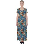Pattern Of Hummi Eea15-modified Lorelei High Waist Short Sleeve Maxi Dress