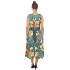 Midi Tie-Back Chiffon Dress 