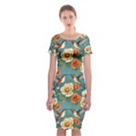 Pattern Of Hummi Eea15-modified Lorelei Classic Short Sleeve Midi Dress