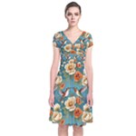 Pattern Of Hummi Eea15-modified Lorelei Short Sleeve Front Wrap Dress