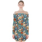 Pattern Of Hummi Eea15-modified Lorelei Long Sleeve Off Shoulder Dress