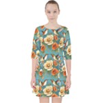 Pattern Of Hummi Eea15-modified Lorelei Quarter Sleeve Pocket Dress