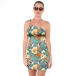 Pattern Of Hummi Eea15-modified Lorelei One Shoulder Ring Trim Bodycon Dress