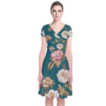 080f6de5-096e-4225-a1a8-67987f606164imagemarker Lorelei Short Sleeve Front Wrap Dress