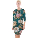 080f6de5-096e-4225-a1a8-67987f606164imagemarker Lorelei Quarter Sleeve Hood Bodycon Dress