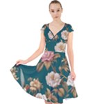 080f6de5-096e-4225-a1a8-67987f606164imagemarker Lorelei Cap Sleeve Front Wrap Midi Dress