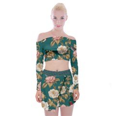 Off Shoulder Top with Mini Skirt Set 