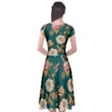 Cap Sleeve Wrap Front Dress 