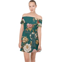 Off Shoulder Chiffon Dress 
