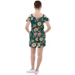 Ruffle Cut Out Chiffon Playsuit 