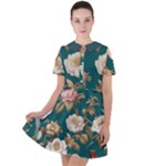 080f6de5-096e-4225-a1a8-67987f606164imagemarker Lorelei Short Sleeve Shoulder Cut Out Dress 